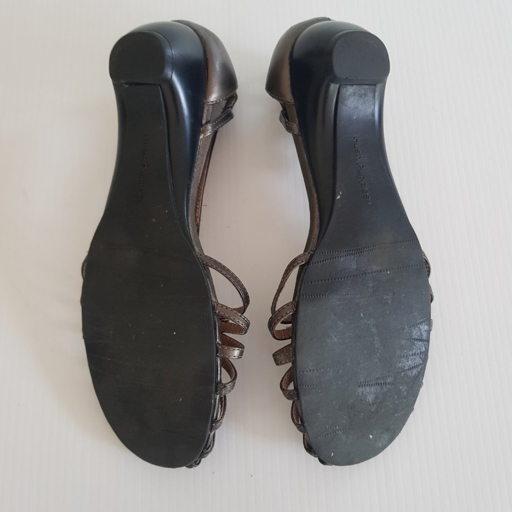 Hush Puppies Size 8C Eu 39 Leather Sandals Bronze Low Heel Womens Shoes - Picture 6 of 8
